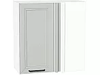 Шкаф верхний прямой угловой Нео Grey Silk/Белый 716*700*345