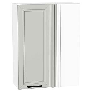 Шкаф верхний прямой угловой Нео Grey Silk/Белый 920*700*345