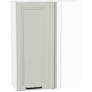 Шкаф верхний прямой угловой Нео Grey Silk/Белый 920*700*345