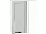Шкаф верхний прямой угловой Нео Grey Silk/Белый 920*700*345