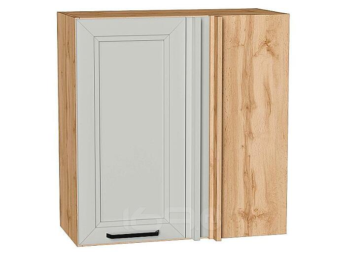 Шкаф верхний прямой угловой Нео Grey Silk/Дуб Вотан 716*700*345