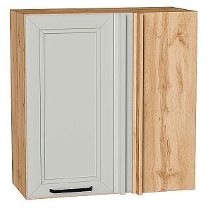 Шкаф верхний прямой угловой Нео Grey Silk/Дуб Вотан 716*700*345