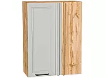 Шкаф верхний прямой угловой Нео Grey Silk/Дуб Вотан 920*700*345