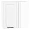 Шкаф верхний прямой угловой Нео White Silk/Белый 716*700*345