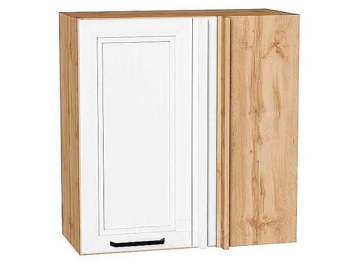 Шкаф верхний прямой угловой Нео White Silk/Дуб Вотан 716*700*345