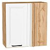 Шкаф верхний прямой угловой Нео White Silk/Дуб Вотан 716*700*345