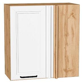 Шкаф верхний прямой угловой Нео White Silk/Дуб Вотан 716*700*345