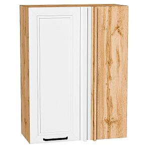 Шкаф верхний прямой угловой Нео White Silk/Дуб Вотан 920*700*345