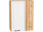 Шкаф верхний прямой угловой Нео White Silk/Дуб Вотан 920*700*345