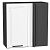 Шкаф верхний прямой угловой Нео White Silk/Graphite 716*700*345