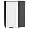 Шкаф верхний прямой угловой Нео White Silk/Graphite 920*700*345