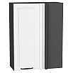 Шкаф верхний прямой угловой Нео White Silk/Graphite 920*700*345