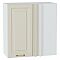 Шкаф верхний прямой угловой Ницца Агат/Белый 716*700*345