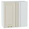Шкаф верхний прямой угловой Ницца Агат/Белый 716*690*345