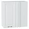 Шкаф верхний прямой угловой Ницца Белый/Белый 716*700*345