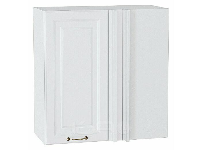 Шкаф верхний прямой угловой Ницца Белый/Белый 716*690*345