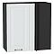Шкаф верхний прямой угловой Ницца Белый/Graphite 716*690*345
