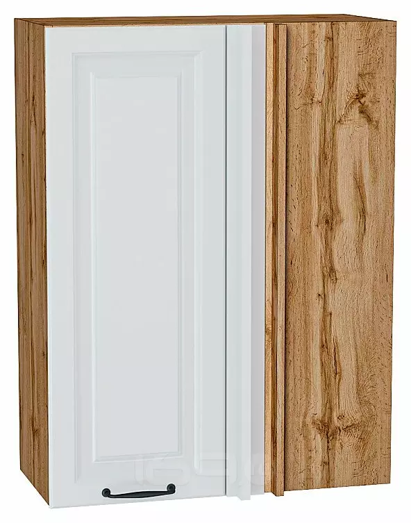 Шкаф верхний прямой угловой Ницца Blanco/Дуб Вотан 920*700*345