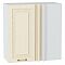 Шкаф верхний прямой угловой Ницца Дуб крем/Белый 716*700*345