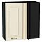 Шкаф верхний прямой угловой Ницца Дуб крем/Graphite 716*700*345