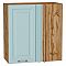 Шкаф верхний прямой угловой Ницца Голубой/Дуб Вотан 716*700*345