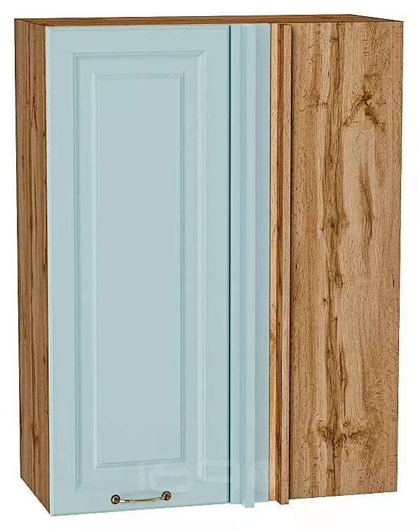 Шкаф верхний прямой угловой Ницца Голубой/Дуб Вотан 920*700*345