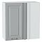 Шкаф верхний прямой угловой Ницца Графит/Белый 716*700*345