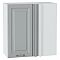 Шкаф верхний прямой угловой Ницца Графит/Белый 716*690*345