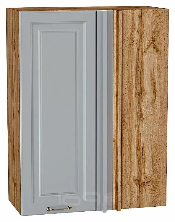 Шкаф верхний прямой угловой Ницца Графит/Дуб Вотан 920*700*345