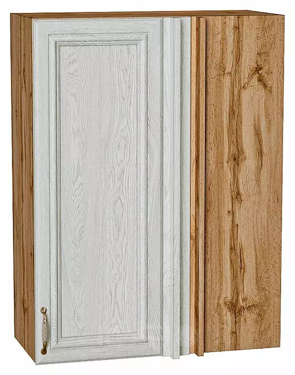 Шкаф верхний прямой угловой Шале White Dreamline Дуб Вотан 920*700*345