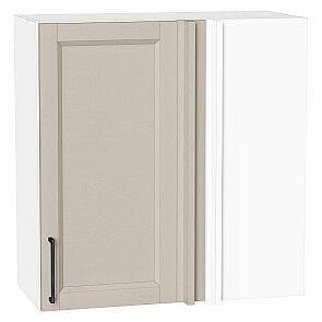 Шкаф верхний прямой угловой Сканди Cream Silkwood/Белый 716*700*345