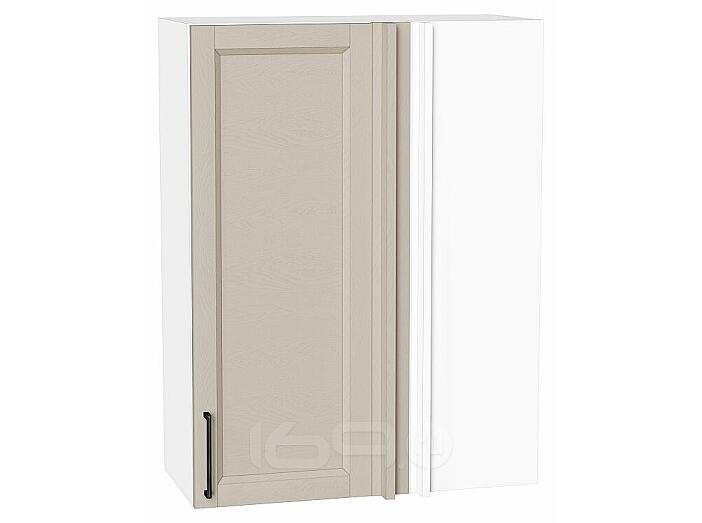 Шкаф верхний прямой угловой Сканди Cream Silkwood/Белый 920*700*345