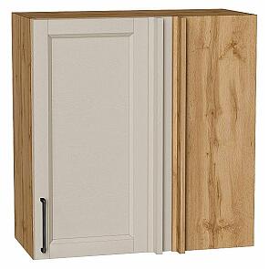 Шкаф верхний прямой угловой Сканди Cream Silkwood/Дуб Вотан 716*700*345