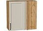 Шкаф верхний прямой угловой Сканди Cream Silkwood/Дуб Вотан 716*700*345