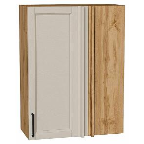Шкаф верхний прямой угловой Сканди Cream Silkwood/Дуб Вотан 920*700*345
