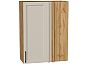 Шкаф верхний прямой угловой Сканди Cream Silkwood/Дуб Вотан 920*700*345