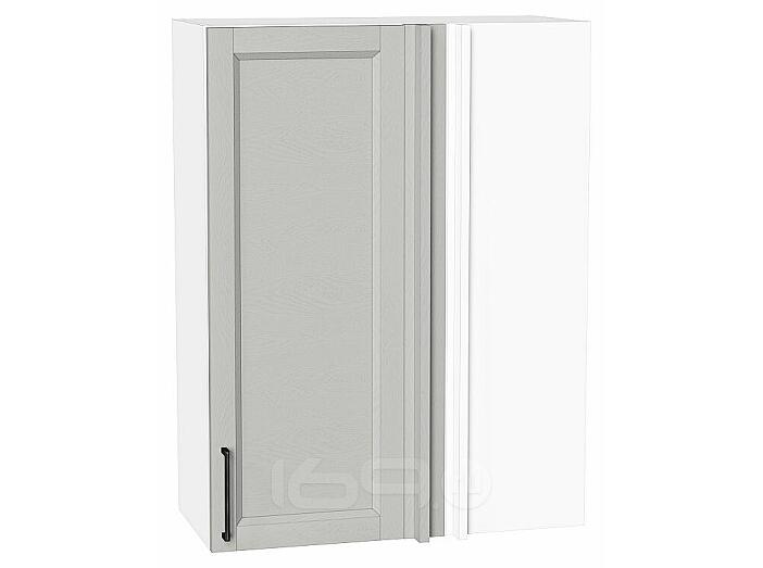 Шкаф верхний прямой угловой Сканди Grey Silkwood/Белый 920*700*345