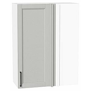 Шкаф верхний прямой угловой Сканди Grey Silkwood/Белый 920*700*345