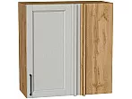 Шкаф верхний прямой угловой Сканди Grey Silkwood/Дуб Вотан 716*700*345