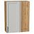 Шкаф верхний прямой угловой Сканди Grey Silkwood/Дуб Вотан 920*700*345