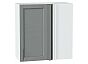 Шкаф верхний прямой угловой Сканди Grey Softwood Белый 716*700*345