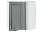 Шкаф верхний прямой угловой Сканди Grey Softwood Белый 716*700*345
