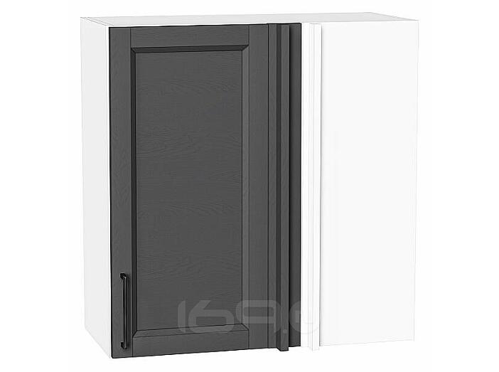 Шкаф верхний прямой угловой Сканди Stormy Silkwood/Белый 716*700*345