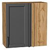 Шкаф верхний прямой угловой Сканди Stormy Silkwood/Дуб Вотан 716*700*345