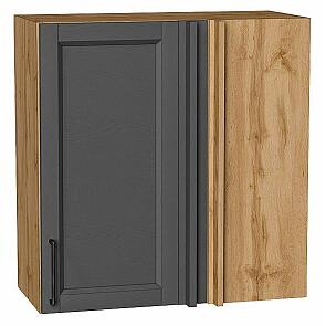 Шкаф верхний прямой угловой Сканди Stormy Silkwood/Дуб Вотан 716*700*345