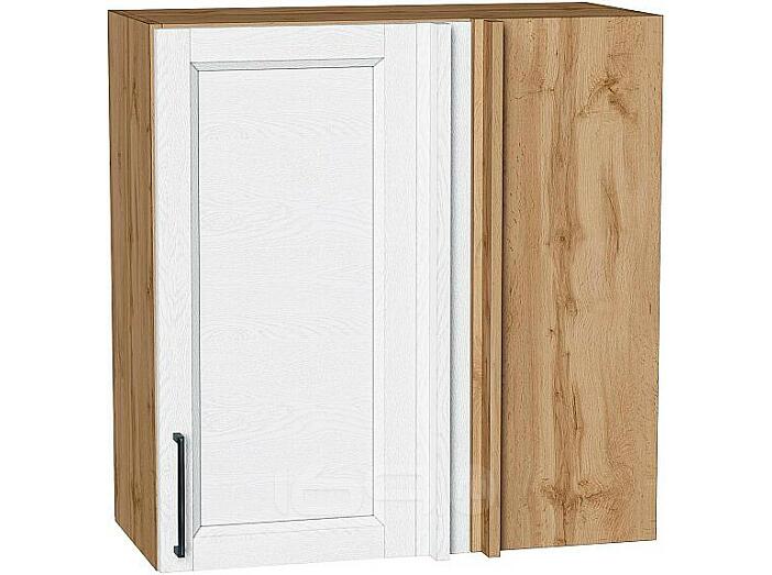 Шкаф верхний прямой угловой Сканди White Silkwood/Дуб Вотан 716*700*345