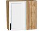 Шкаф верхний прямой угловой Сканди White Silkwood/Дуб Вотан 716*700*345