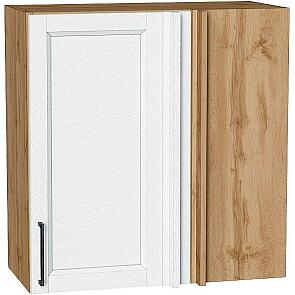 Шкаф верхний прямой угловой Сканди White Silkwood/Дуб Вотан 716*700*345