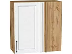 Шкаф верхний прямой угловой Сканди White Silkwood/Дуб Вотан 716*700*345