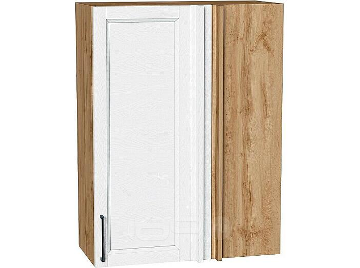 Шкаф верхний прямой угловой Сканди White Silkwood/Дуб Вотан 920*700*345